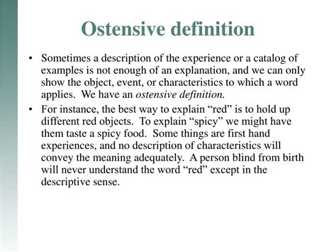 Ostensive Definition
