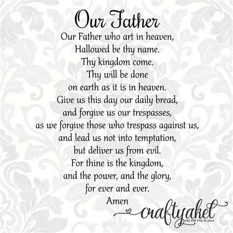 Our Father Printable Prayer