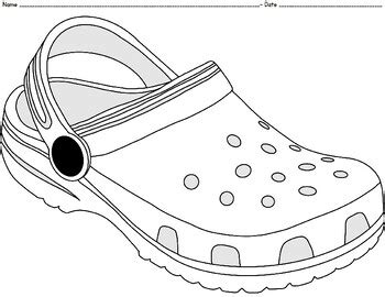 Outline Croc Shoe Template