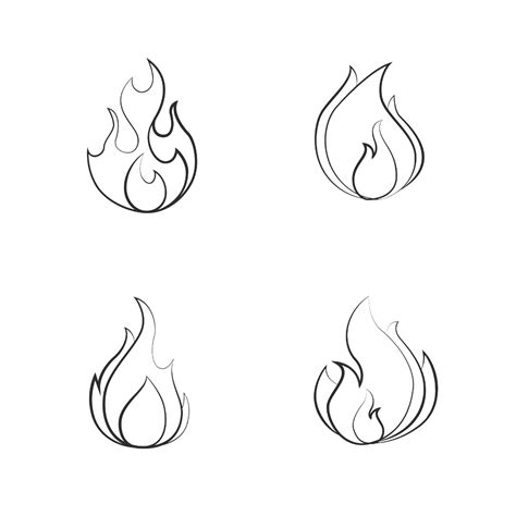 Outline Flame Template