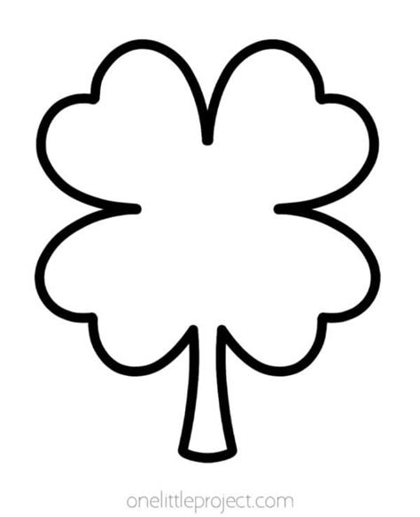 Outline Shamrock Template