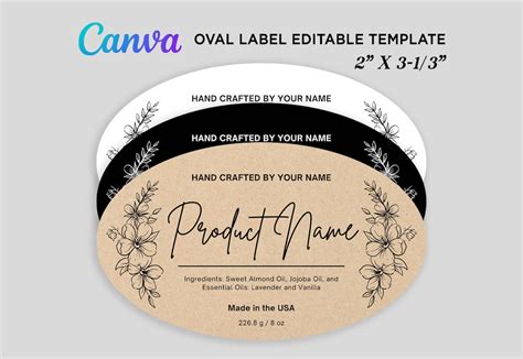 Oval Sticker Template