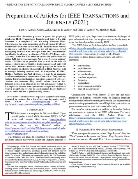 Overleaf Ieee Template