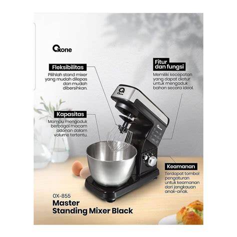 Oxone OX-855 Mixer Hitam Silver