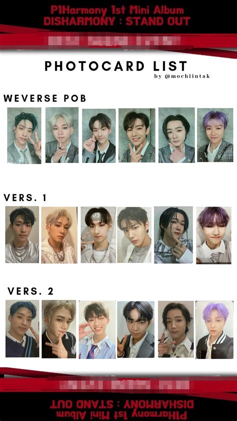 P1harmony Photocard Template