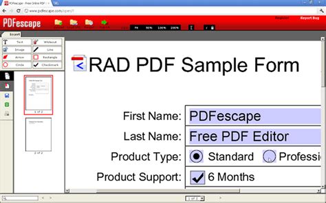 PDFescape PDF Editor