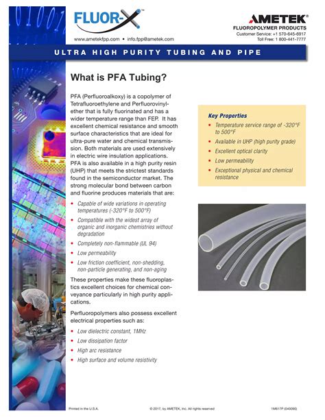 PFA semiconductor tubing