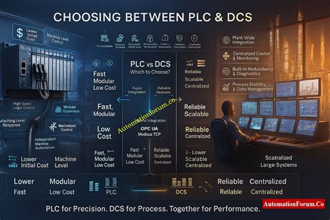 Tabel perbandingan PLC vs DCS