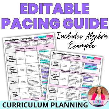 Pacing Guide Template For Teachers