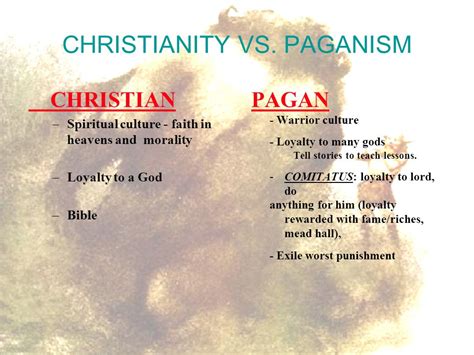 Paganism Vs Christianity Chart