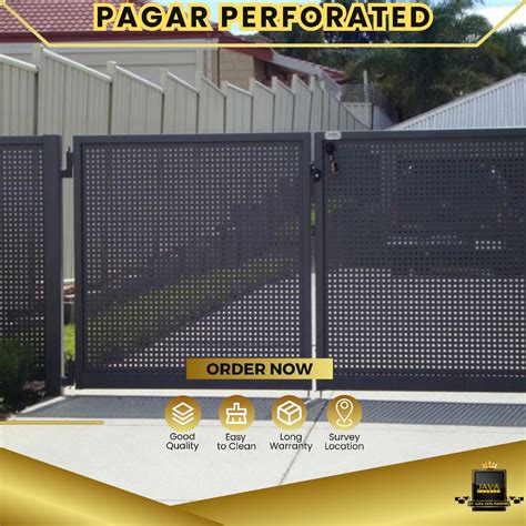 Pagar Lipat Minimalis Modern Perforated