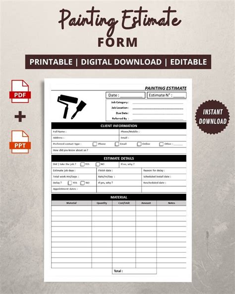 Painting Work Order Template