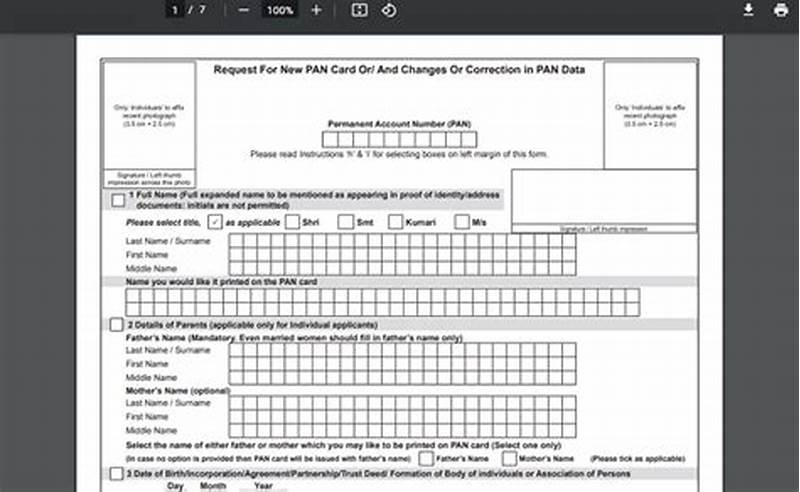 Pan Modification Form