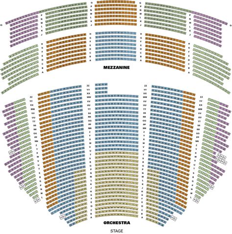 Pantages Theater Seating Chart With Seat Numbers