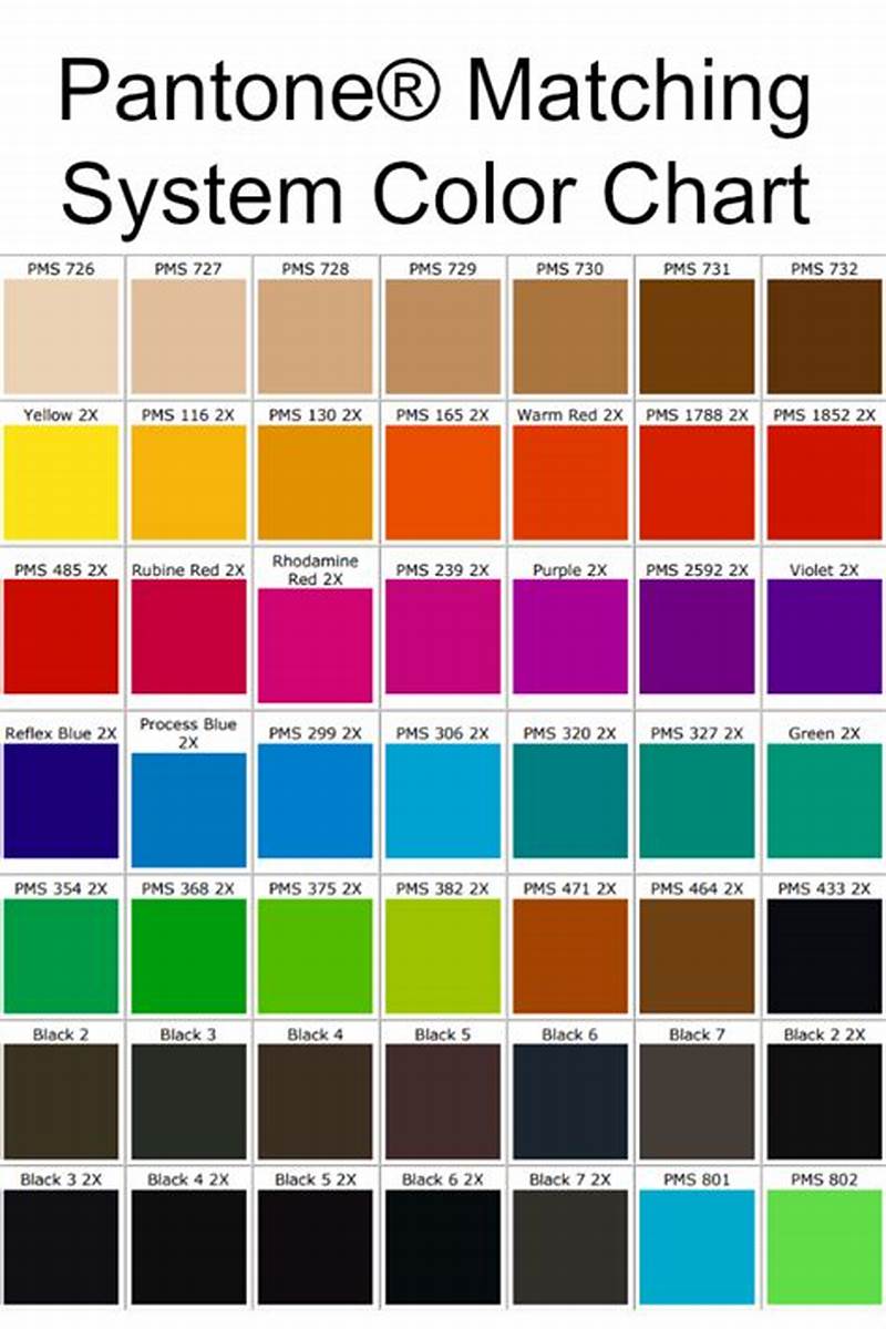 Pantone Matching System Color Chart