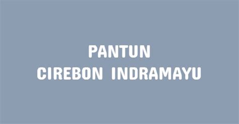 Pantun Indramayu