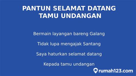 Pantun Selamat Datang