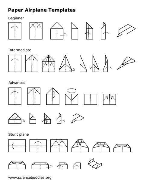 Paper Airplane Printable Pattern For 81 2 X 11