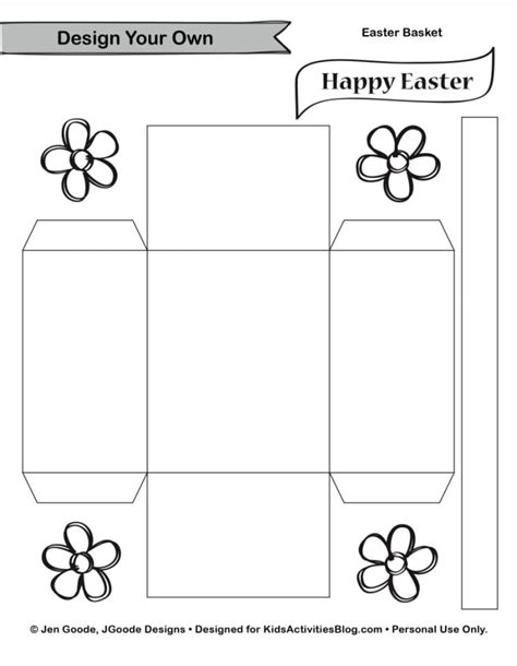 Paper Easter Basket Template