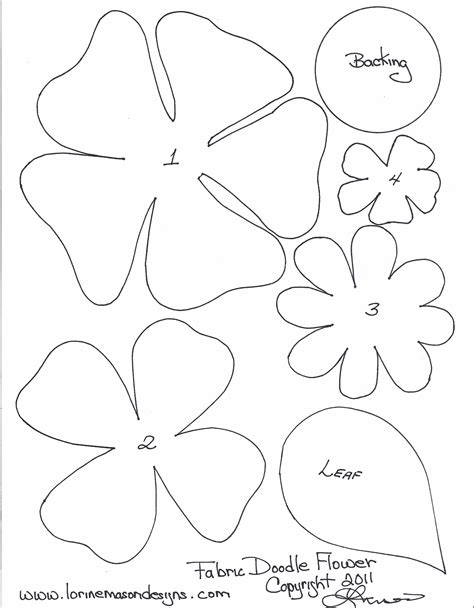 Paper Flower Pattern Template