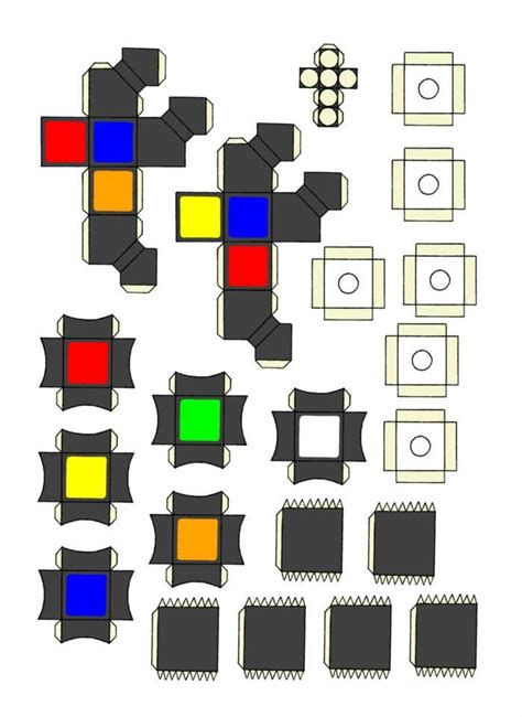 Paper Rubik's Cube Template