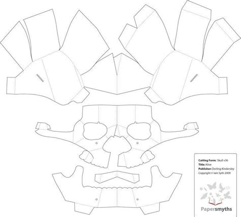 Paper Skull Template