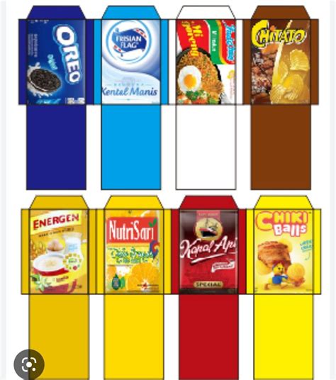 Paper Squishy Template Food