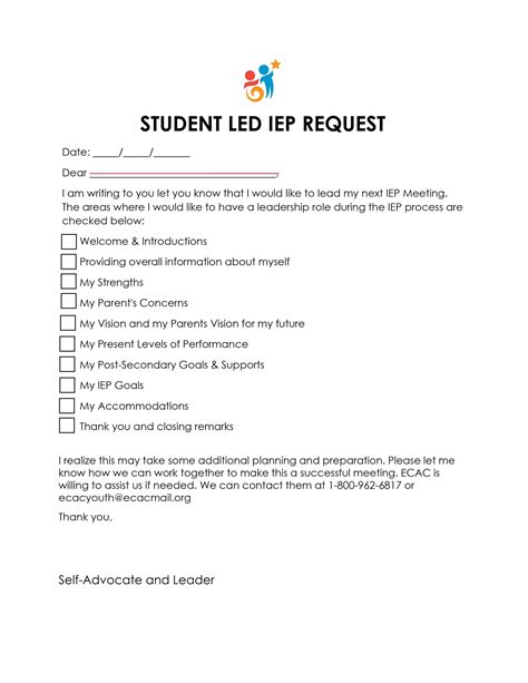 Parent Iep Request Letter Template