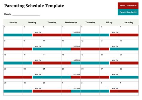 Parenting Schedule Template