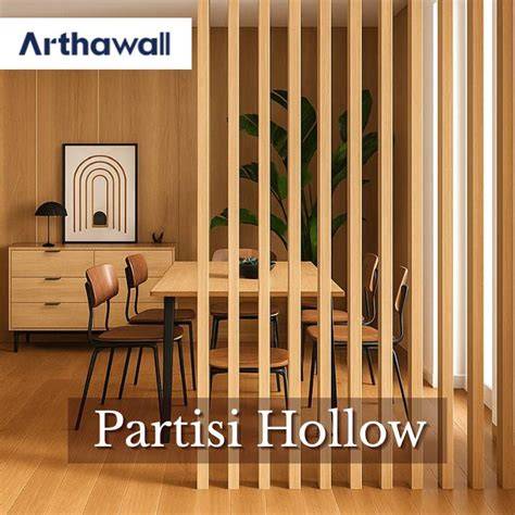 Partisi PVC Motif Kayu Vertikal