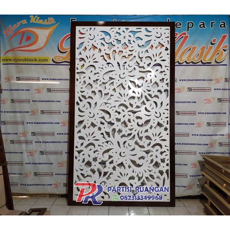 Partisi PVC Unik Ukiran 3D Daun