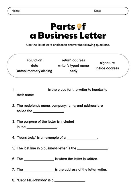 Parts of letter
