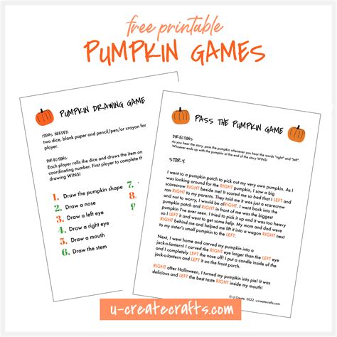 Pass The Pumpkin Game Free Printable