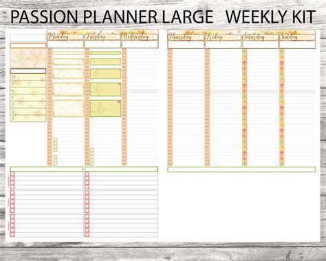 Passion Planner Printables