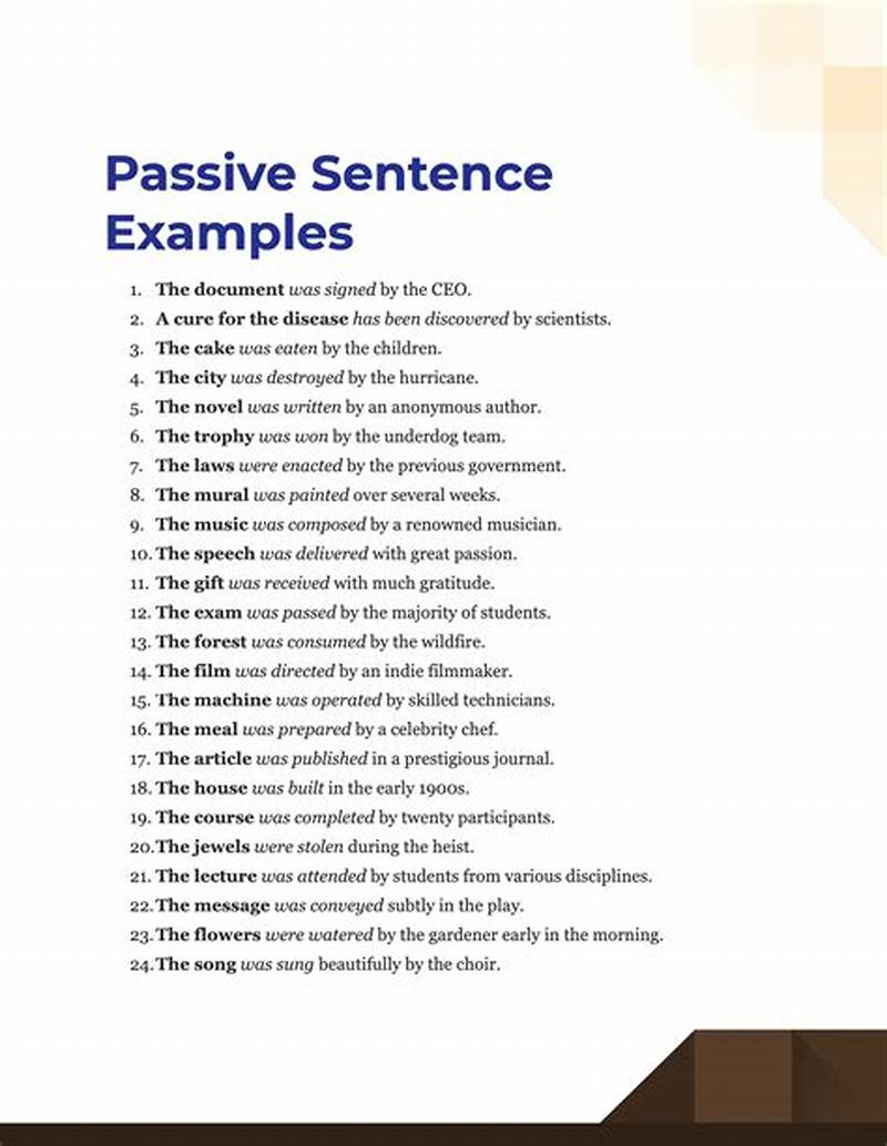 Passive Form Sentence Example