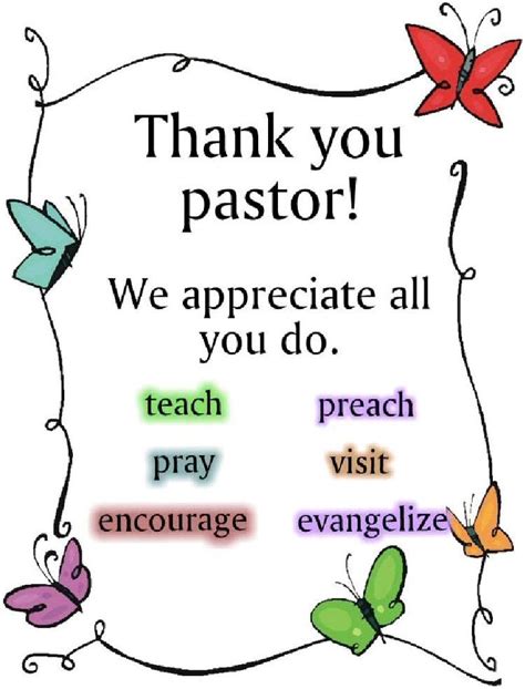 Pastor Appreciation Free Printables