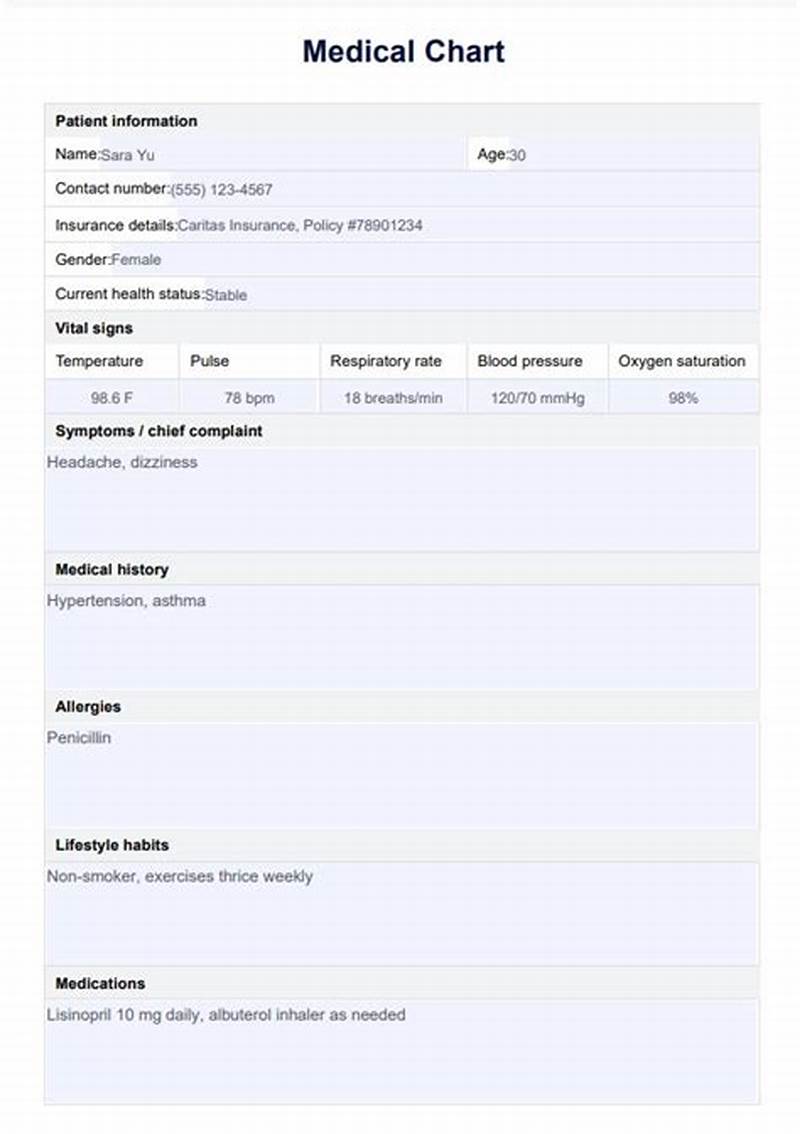 Patient Medical Chart Example