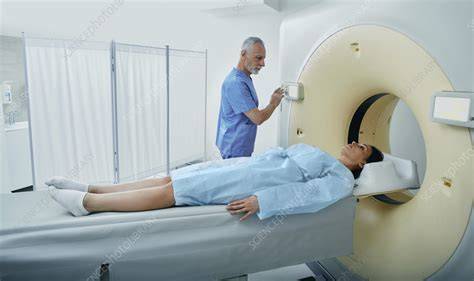 Patient undergoing CT scan