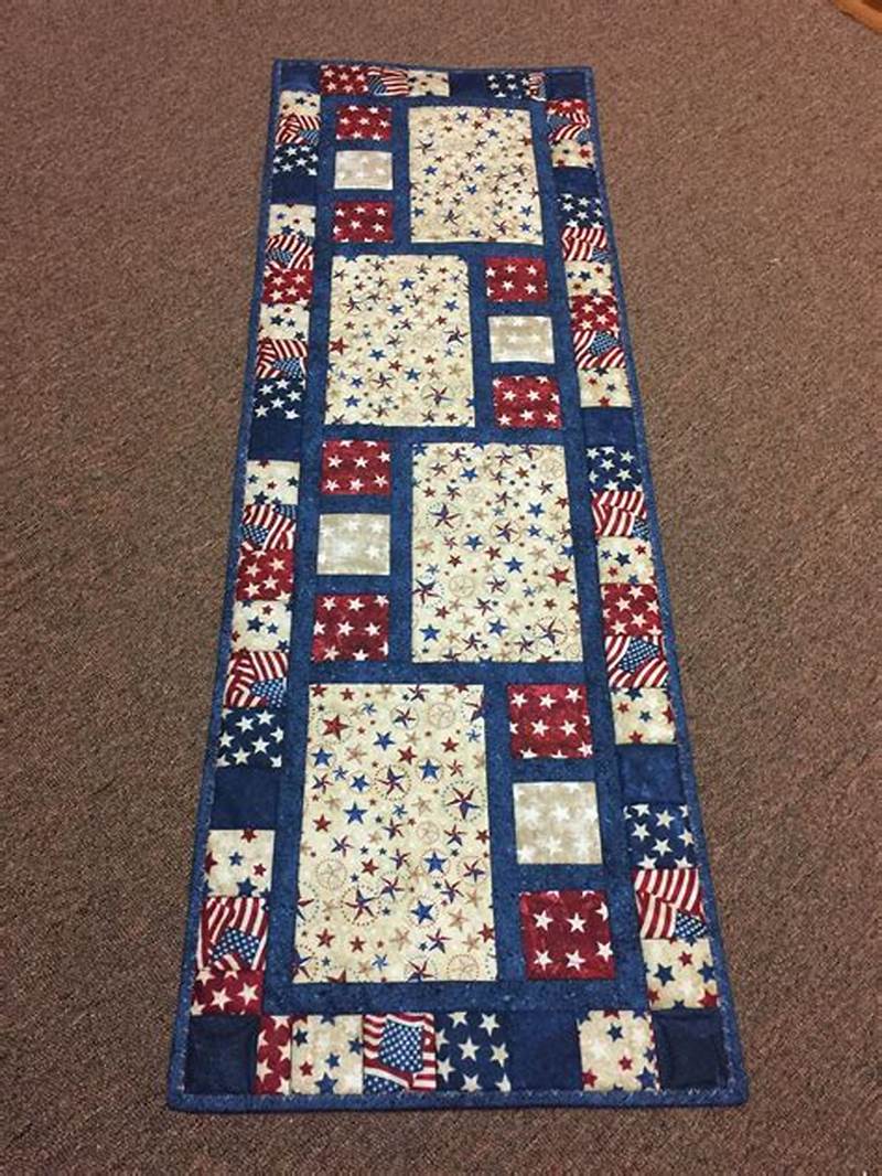 Patriotic Table Runner Quilt Pattern