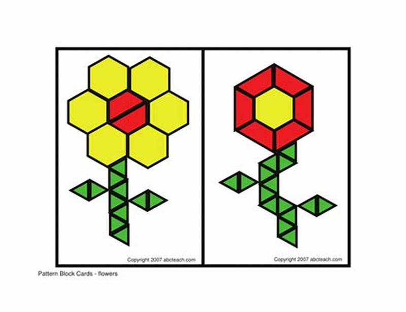 Pattern Block Flowers