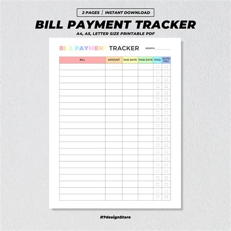 Payment Planner Template