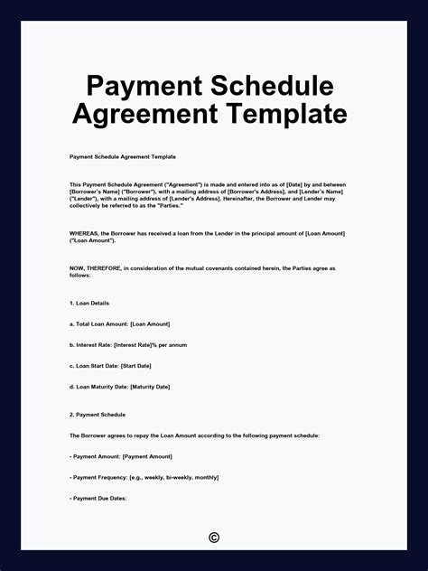Payment Schedule