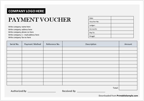 Payment Voucher Template