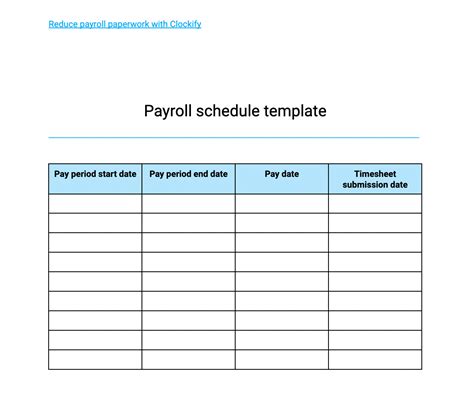 Payroll Form Template