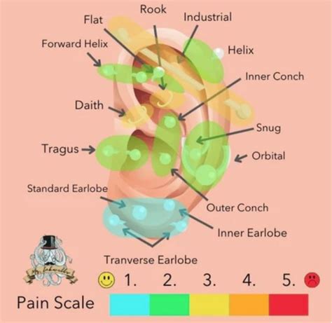 Peircing Pain Chart