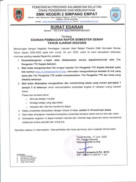 Ilustrasi Pembagian Surat Edaran