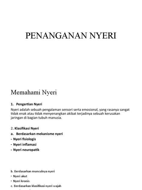 Penanganan Nyeri