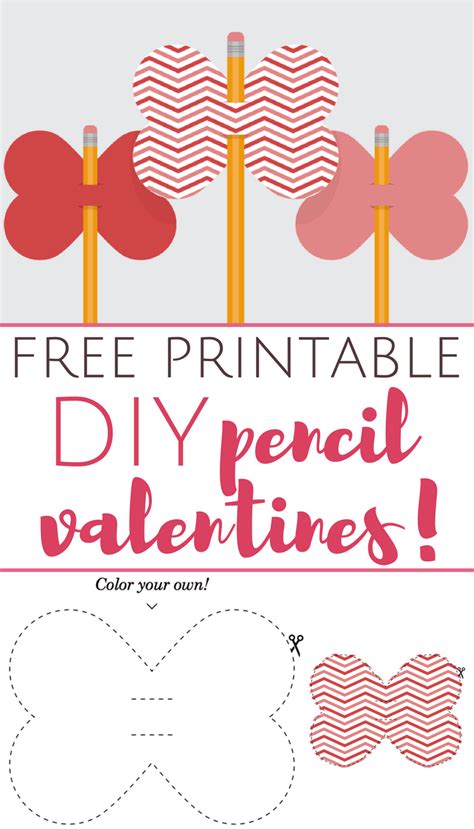 Pencil Valentine Printable