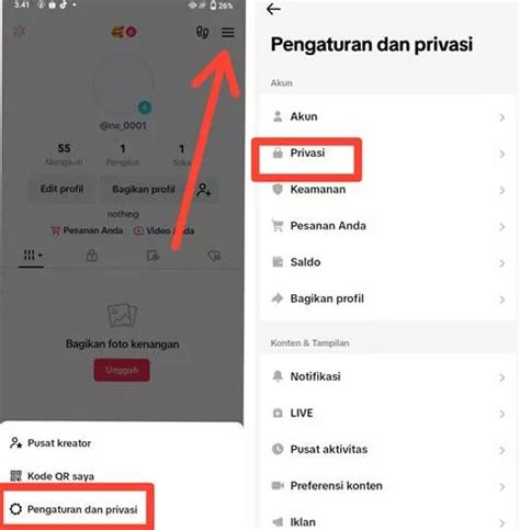 Pengaturan Privasi
