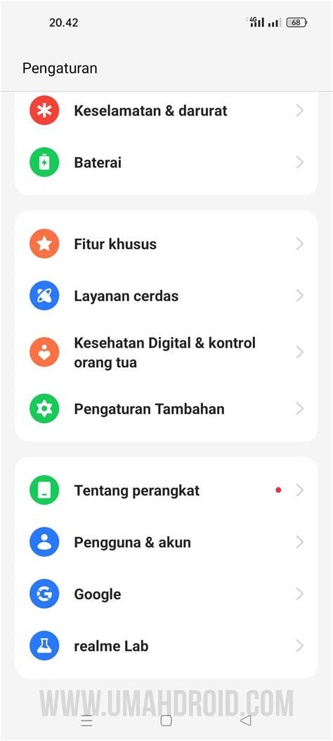 Pengaturan Realme